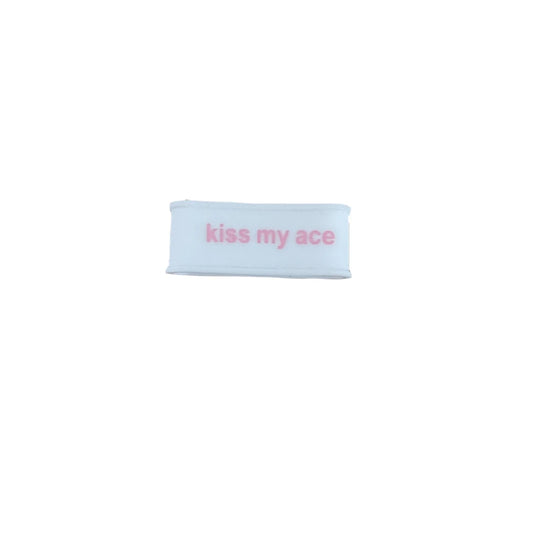 kiss my ace LUXE Pickleball paddle grip band white shop now on Erwinpickleball.com Canada