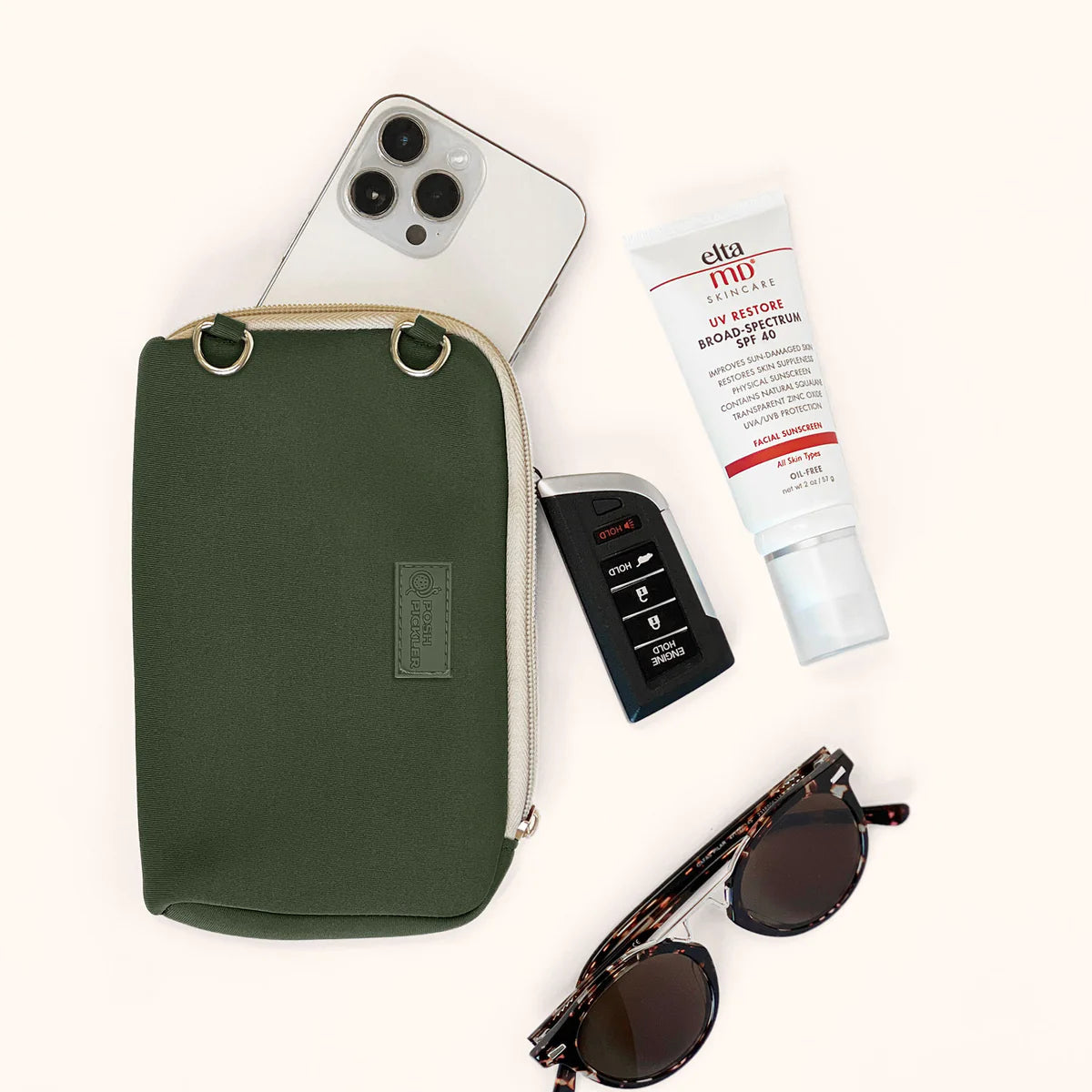 +On Zipper Pouch - Green