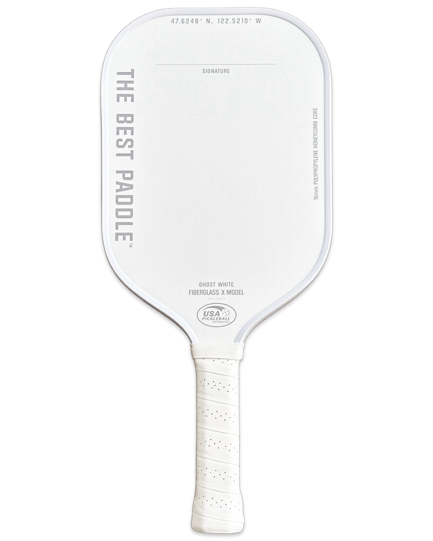 Fiberglass X Model- Ghost White (Elongated Handle)