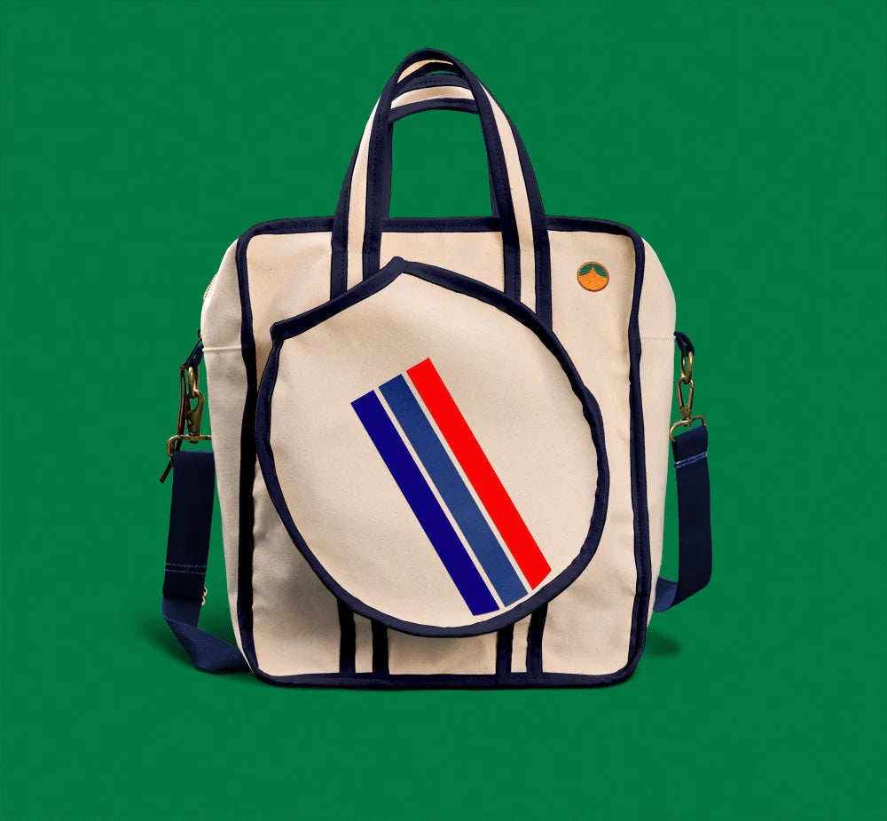 Navy Chatham Stripe Pickleball Bag