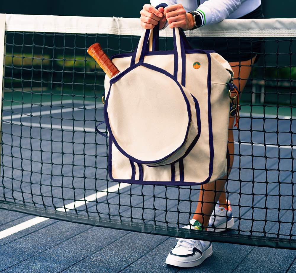 Navy Chatham Stripe Pickleball Bag