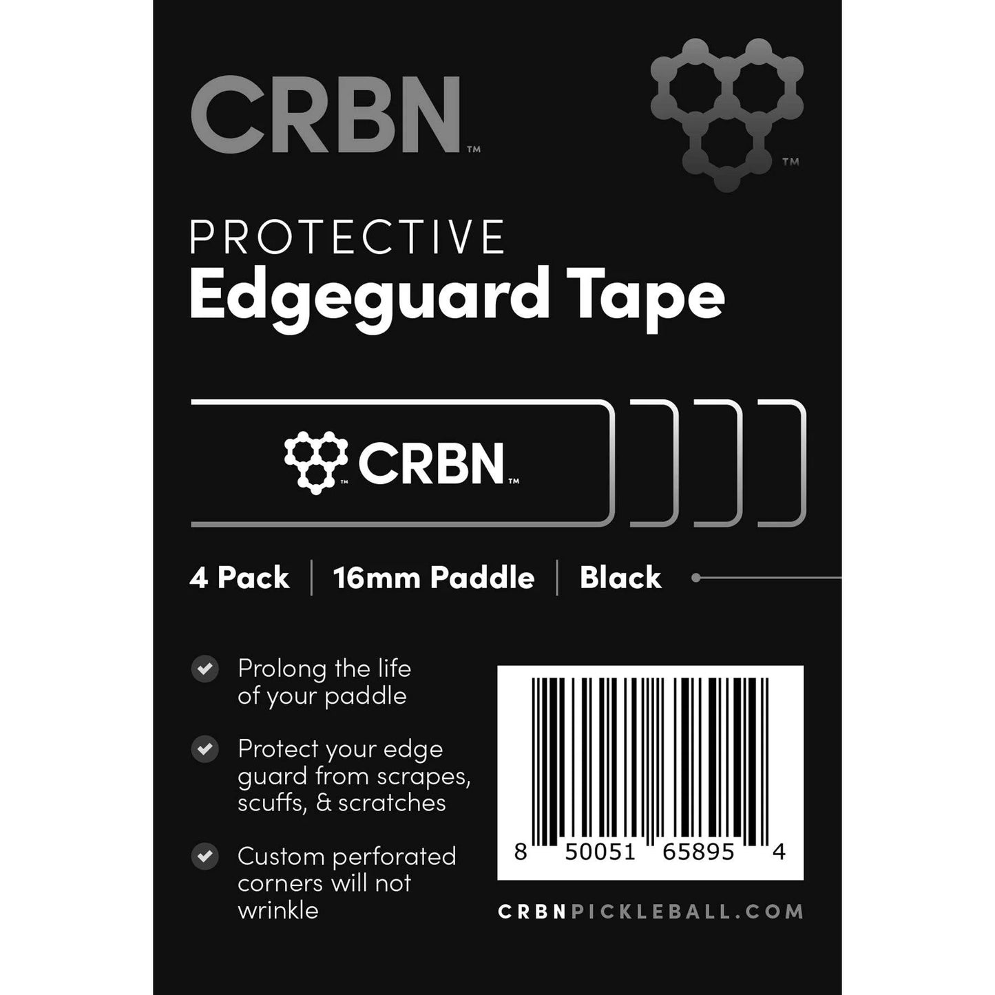 Protective Edge Guard Tape - 4 Pack - Black - 16mm or 12/14mm