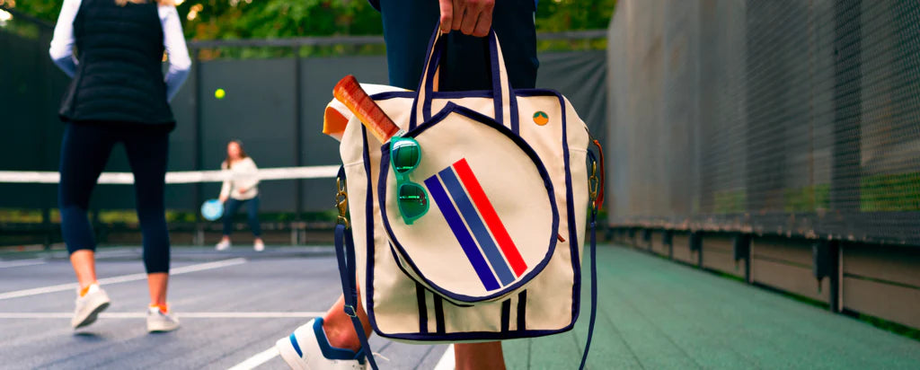 Navy Chatham Stripe Pickleball Bag