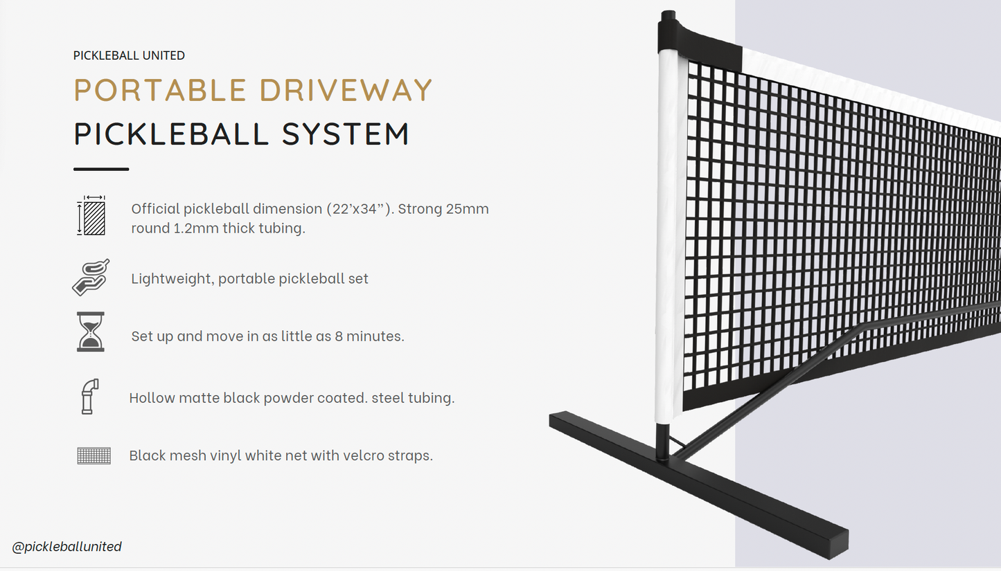 Portable Driveway Pickleball Net